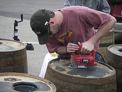 Volunteer hard at work