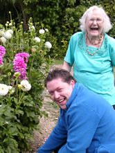 Mother and Grandma upon seeing their rain barrel